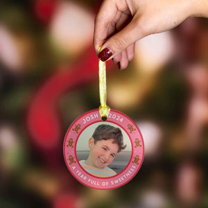 CUSTOM PHOTO ORNAMENT | GINGERBREAD