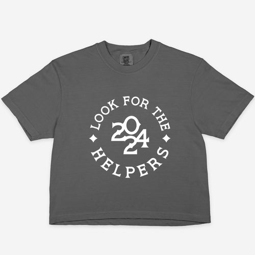 LOOK FOR THE HELPERS | CROPPED BOXY TEE