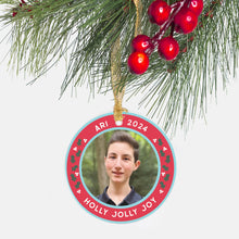 CUSTOM PHOTO ORNAMENT | HOLLY JOLLY