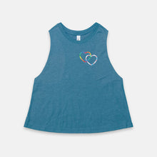 LINKED HEARTS | RACERBACK CROPPED TANK