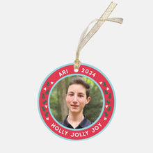 CUSTOM PHOTO ORNAMENT | HOLLY JOLLY