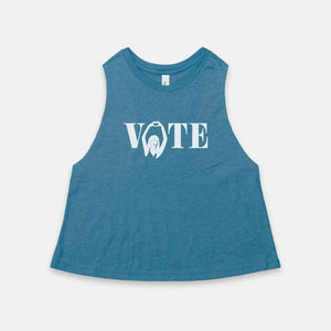 VOTE - RACERBACK CROPPED TANK