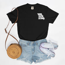 what in the MO f boxy tee