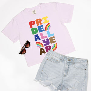 PRIDE ALL YEAR | ADULT BOXY CROPPED TEE
