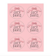 CUSTOM NAME LABELS | STICKER SHEETS | SCALLOPED <p style=font-size:16px>*more styles</p>