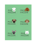 CUSTOM NAME LABELS | STICKER SHEETS | DOGS <p style=font-size:16px>*more styles</p>