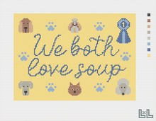 WE BOTH LOVE SOUP | 18 MESH NEEDLEPOINT CANVAS