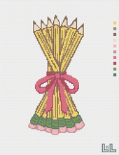 BOUQUET OF SHARPENED PENCILS | 18 MESH NEEDLEPOINT CANVAS