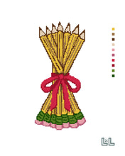 BOUQUET OF SHARPENED PENCILS | 18 MESH NEEDLEPOINT CANVAS