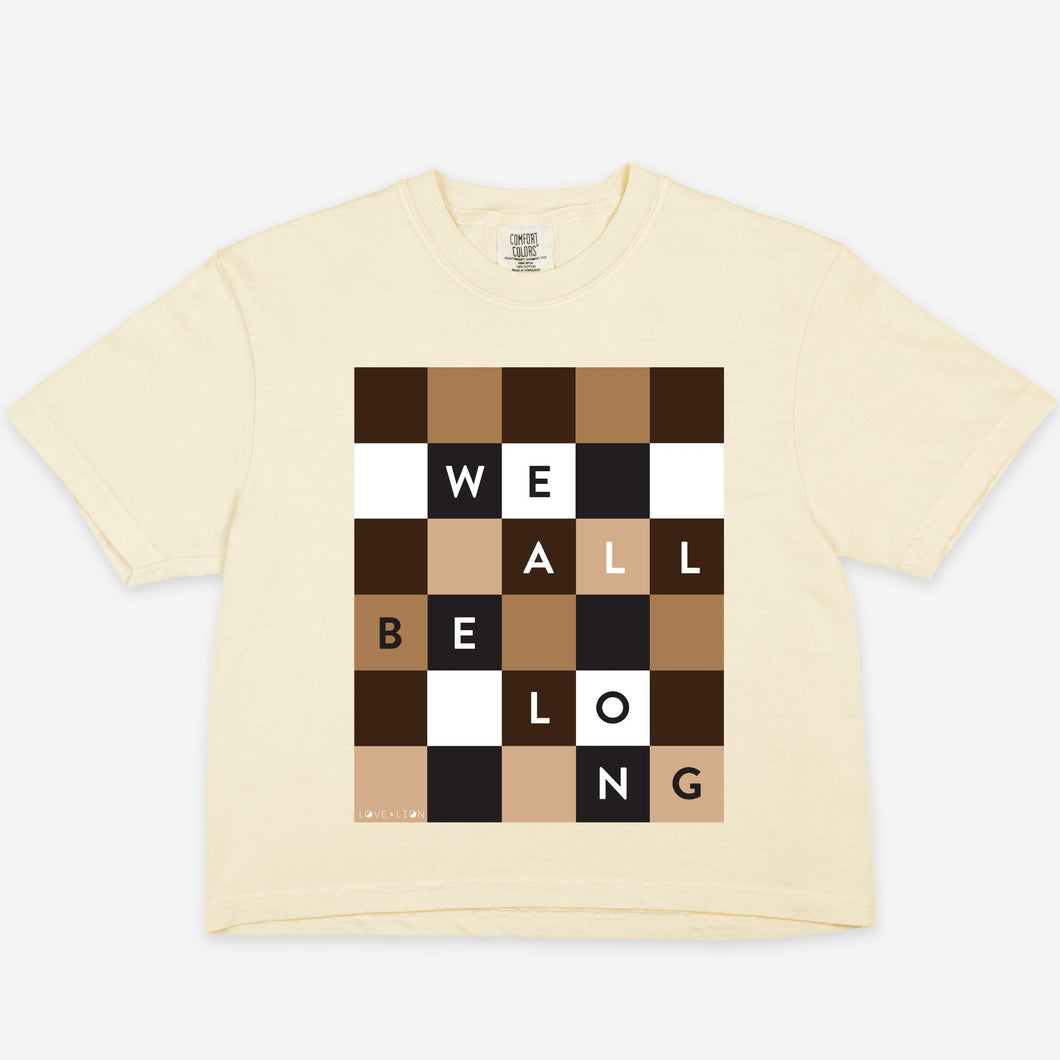 WE ALL BELONG | ADULT BOXY CROPPED TEE | ACLU