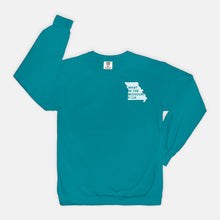 what in the MO f crewneck