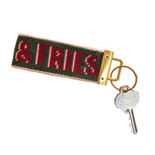 SALAD & FRIES KEY FOB | 18 MESH NEEDLEPOINT CANVAS