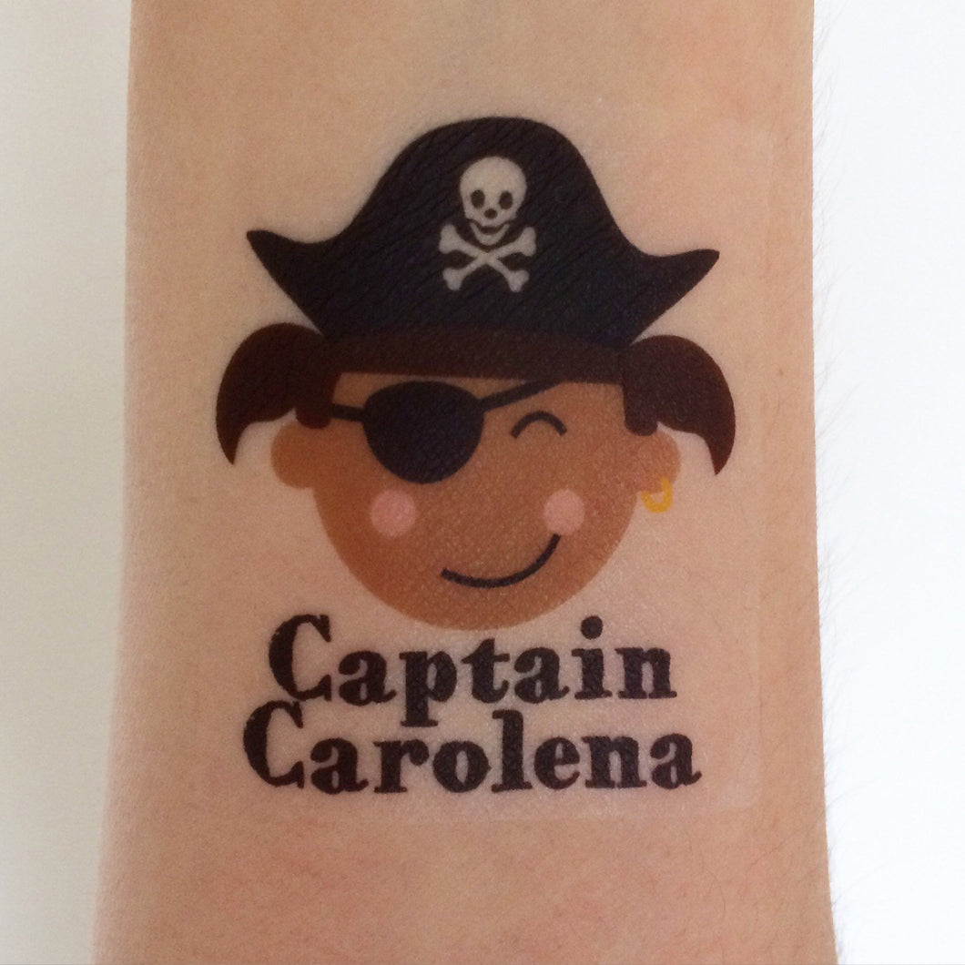 Custom Pirate Temporary Tattoos