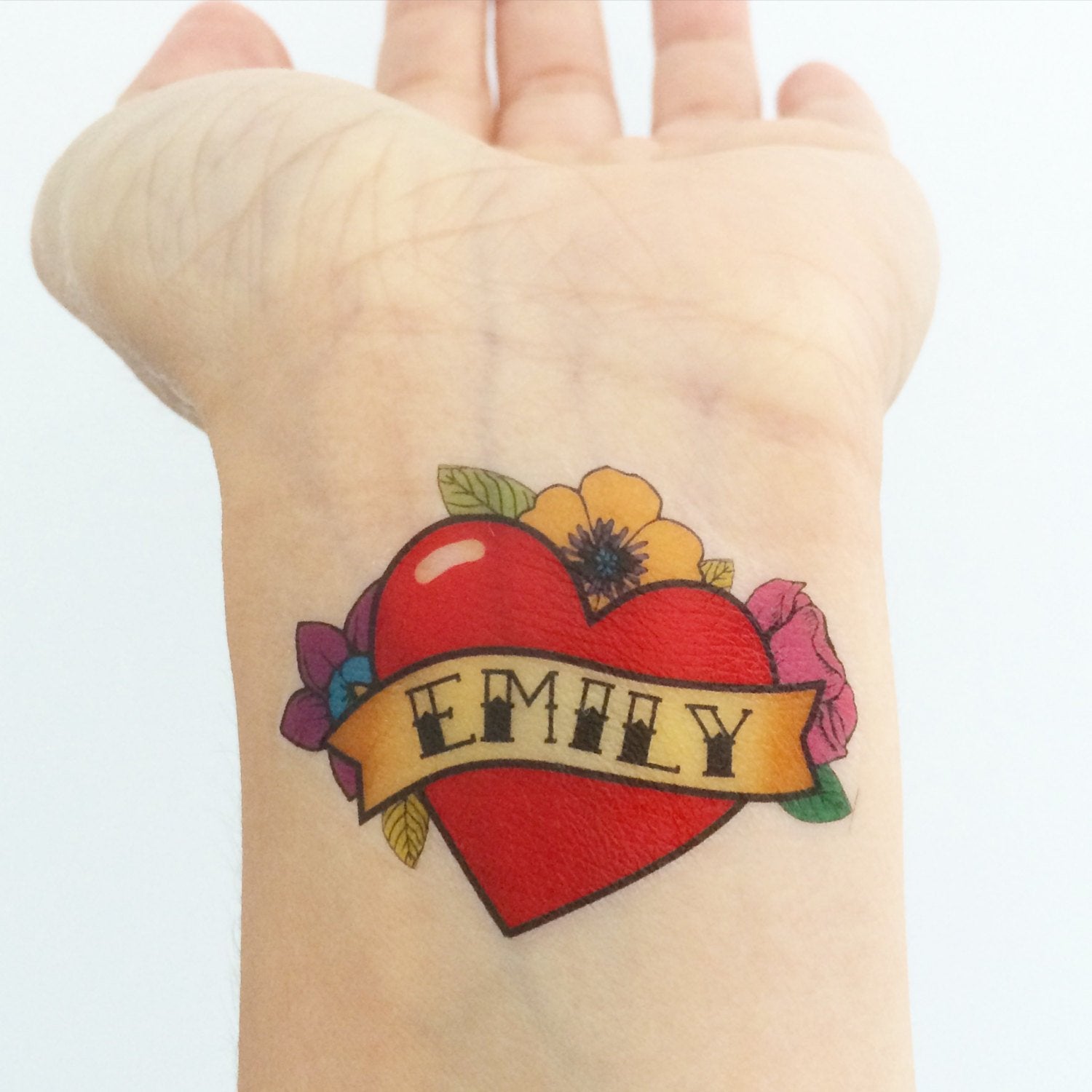 Heart Temporary Tattoo Bundle Set of 9 Hand-drawn Hearts - Etsy