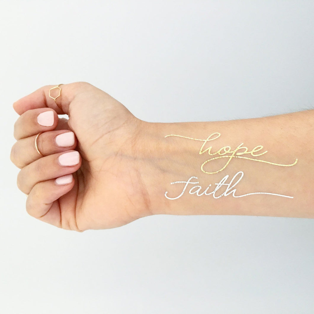 Faith Bird Calligraphy Word Temporary Tattoo Religious Blue - Etsy