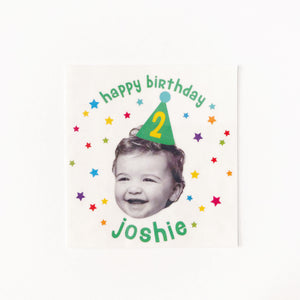 BIRTHDAY STARS PHOTO TATTOO <p style=font-size:12px>*more colors</p>