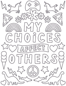MY CHOICES COLORING PAGE | INSTANT DOWNLOAD