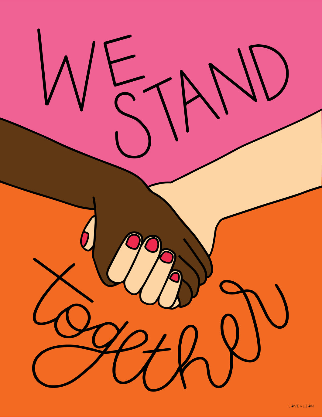 HANDS | WE STAND TOGETHER | INSTANT DOWNLOAD <p style=font-size:12px>*more colors</p>